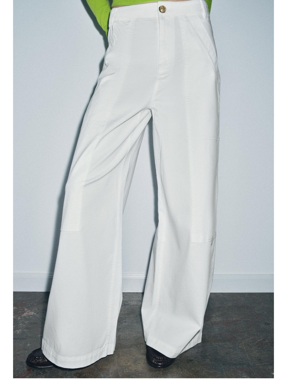 ZW Collection Cotton Wide Legs Pants NWT SZ XS - Picture 2 of 5